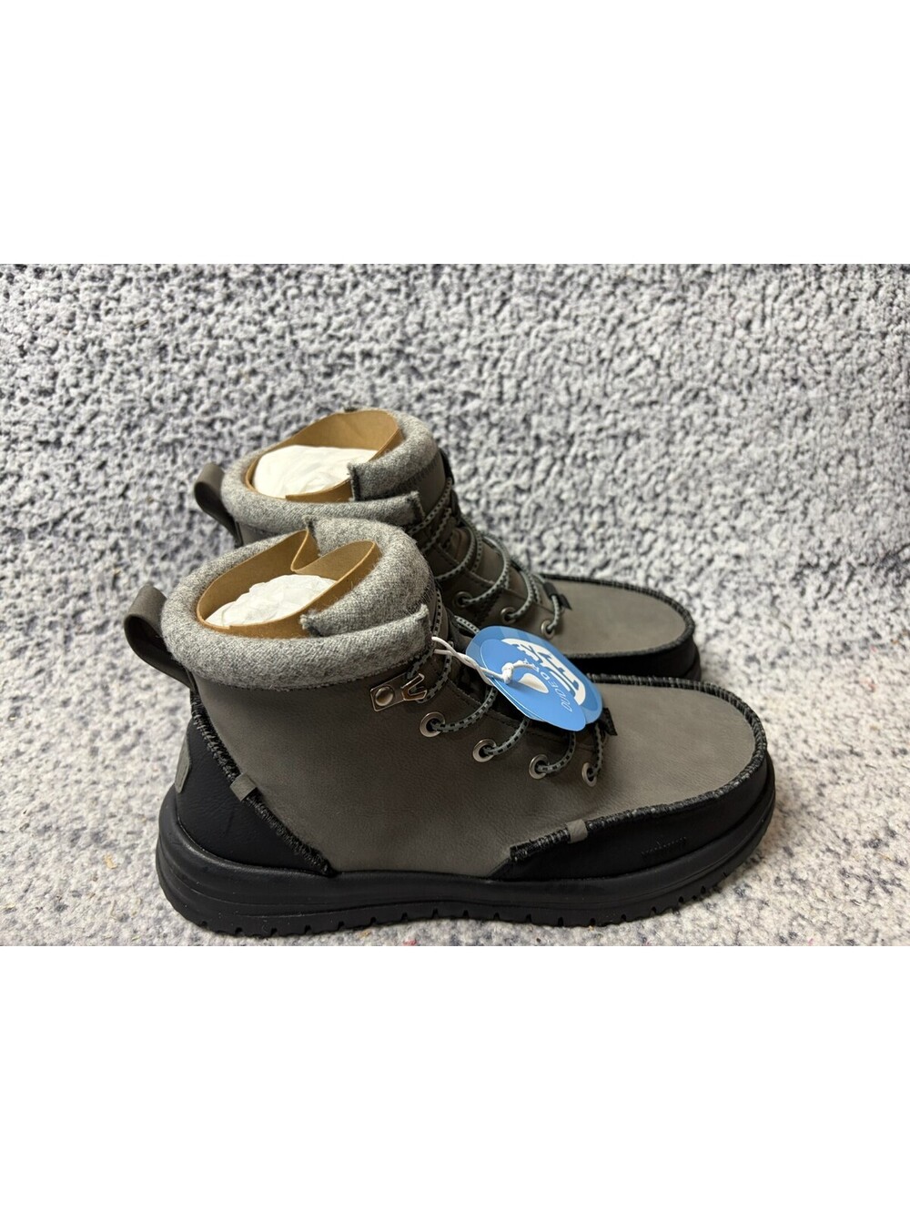 Hey Dude Bradley Classic Tumbled Boots Men 9 Granite Grey Multi 44327-1VT NIB
